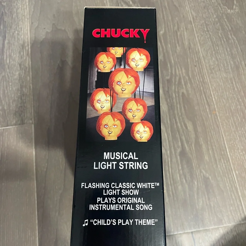 Gemmy Chucky musical string lights. NWT 7ft